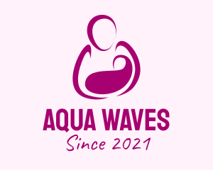 Purple Woman Maternity logo design