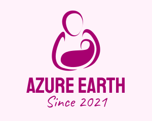 Purple Woman Maternity logo design