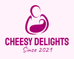 Purple Woman Maternity logo design