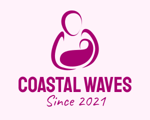 Purple Woman Maternity logo design