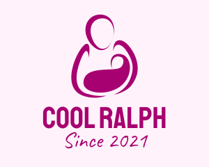 Purple Woman Maternity logo design