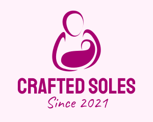 Purple Woman Maternity logo design