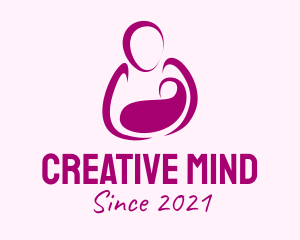 Purple Woman Maternity logo design