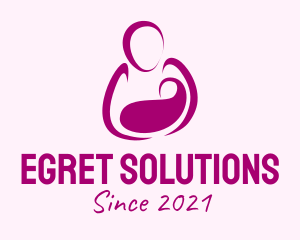 Purple Woman Maternity logo design