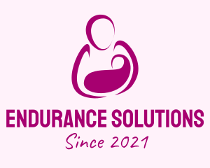 Purple Woman Maternity logo design