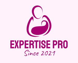 Purple Woman Maternity logo design