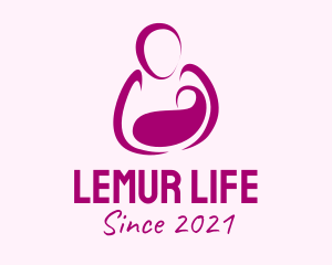Purple Woman Maternity logo design