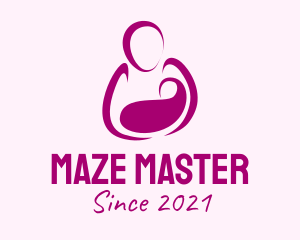 Purple Woman Maternity logo design