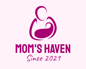 Mom - Purple Woman Maternity logo design