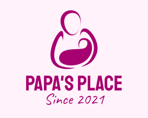 Father - Purple Woman Maternity logo design