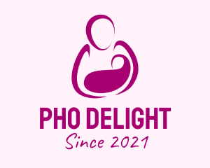 Purple Woman Maternity logo design