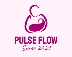 Purple Woman Maternity logo design