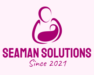 Purple Woman Maternity logo design