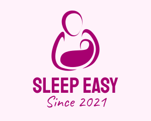 Purple Woman Maternity logo design