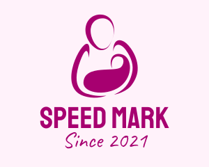 Purple Woman Maternity logo design