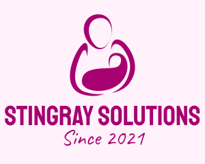 Purple Woman Maternity logo design