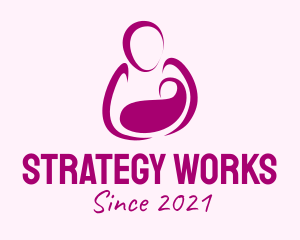 Purple Woman Maternity logo design