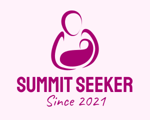 Purple Woman Maternity logo design