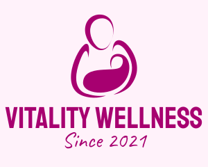 Purple Woman Maternity logo design