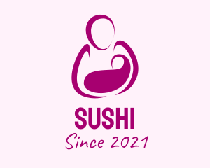 Purple Woman Maternity logo design