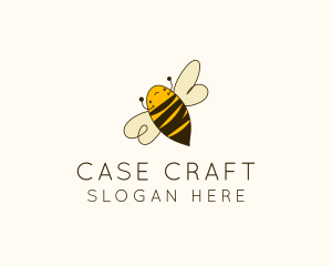 Cute Flying Bee Logo