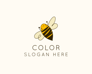 Character - Cute Flying Bee logo design