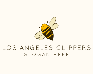 Beekeeper - Cute Flying Bee logo design