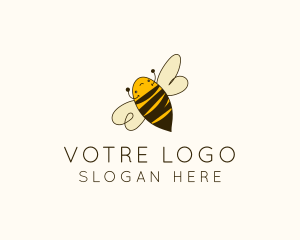 Preschool - Cute Flying Bee logo design