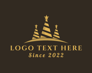 Star - Gold Christmas Star Tree logo design