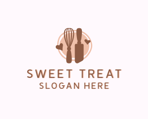 Bake - Pastry Baking Whisk logo design