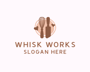 Pastry Baking Whisk logo design