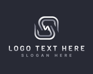 Firm - Technology Media Letter S logo design