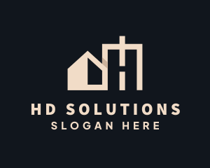 House Property Letter H logo design