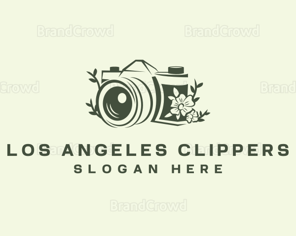 Camera Floral Photo Logo