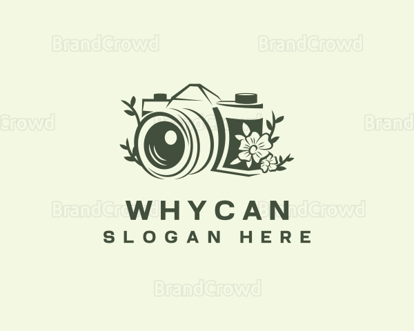 Camera Floral Photo Logo