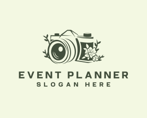 Camera Floral Photo Logo