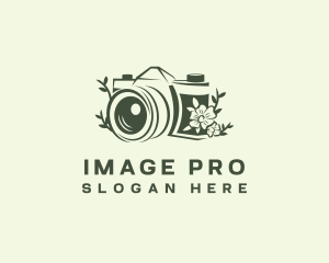 Camera Floral Photo logo design