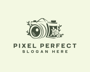 Camera Floral Photo logo design