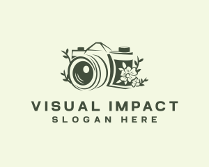 Image - Camera Floral Photo logo design