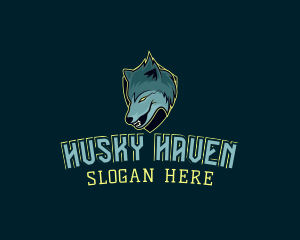 Husky - Wild Wolf Gaming logo design