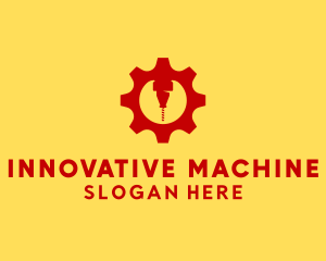 Gear Machine Drill logo design