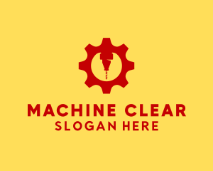Gear Machine Drill logo design