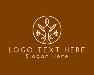 Natural Floral Emblem Logo