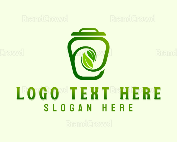 Leaf Trash Can Logo