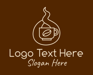 Drip Coffee - Hot Coffee Cafe logo design