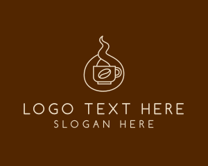 Coffee Bean - Hot Coffee Cafe logo design