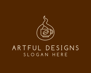 Hot Coffee Cafe  logo design