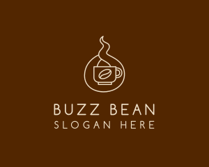 Caffeine - Hot Coffee Cafe logo design