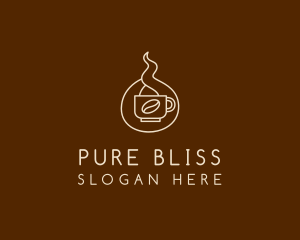 White - Hot Coffee Cafe logo design