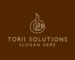 Hot Coffee Cafe  logo design